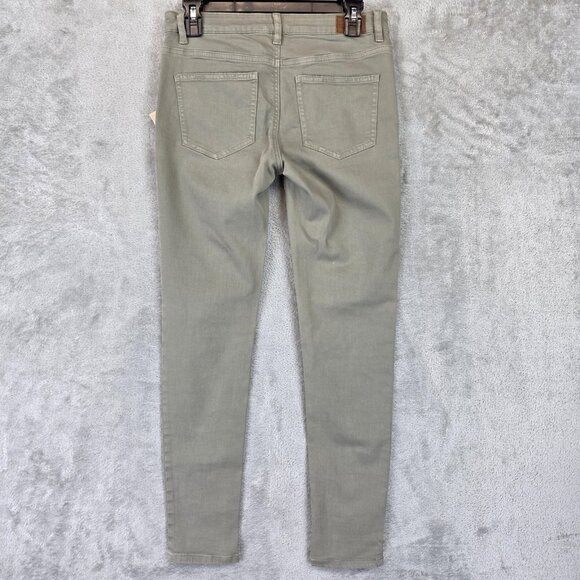 Zara Z1975 Basic Jeans Womens 4 Olive Green Mid Rise Skinny Fit Stretch Denim - Picture 11 of 14
